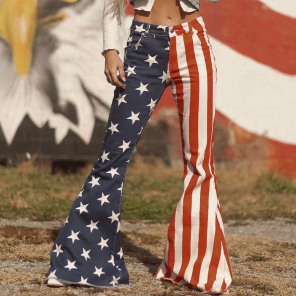 Ranch Dress’n American Flag Super Flare Jeans